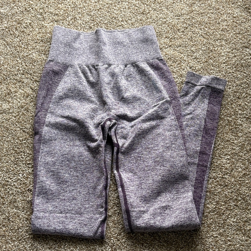 Gymshark Heathered Purple High-Waist Leggings